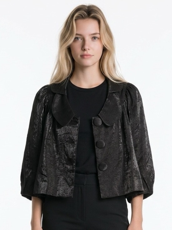 Anthropologie Jackets & Blazers - black cropped dressy jacket